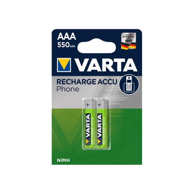 Varta - set acumulatori AAA Recharge Accu Phone 550 mAh - 2 buc
