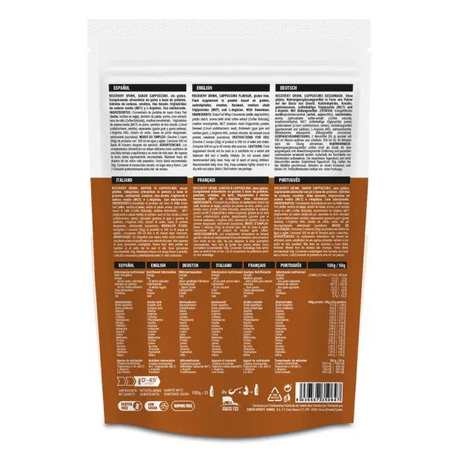 226ers - plic pudra recuperare cu proteine - recovery drink - cappuccino - 1kg