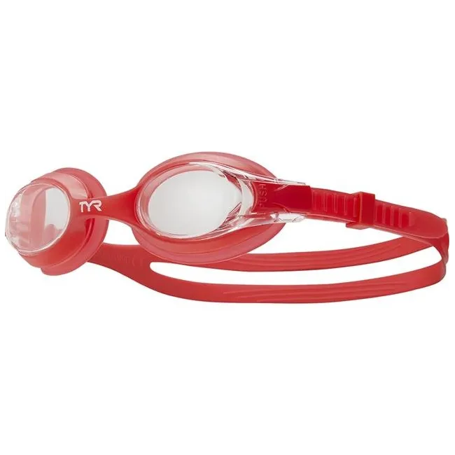 TYR - ochelari inot copii - SWIMPLE Goggles - transparent | rosu