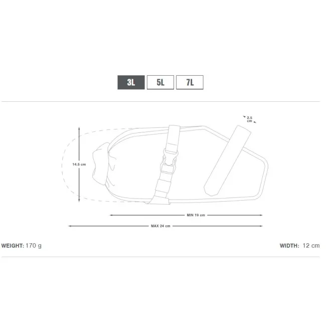 Apidura - geanta bicicleta cu prindere sub sa,Racing Saddle Pack 3 litri - negru galben