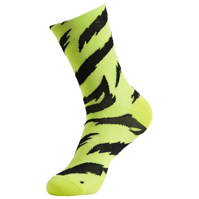 Specialized - Sosete ciclism Soft Air tall - verde fluo negru