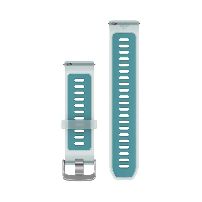 Garmin - curea silicon - Quick Release 22 - Whitestone translucid I Turcoaz cu hardware argintiu