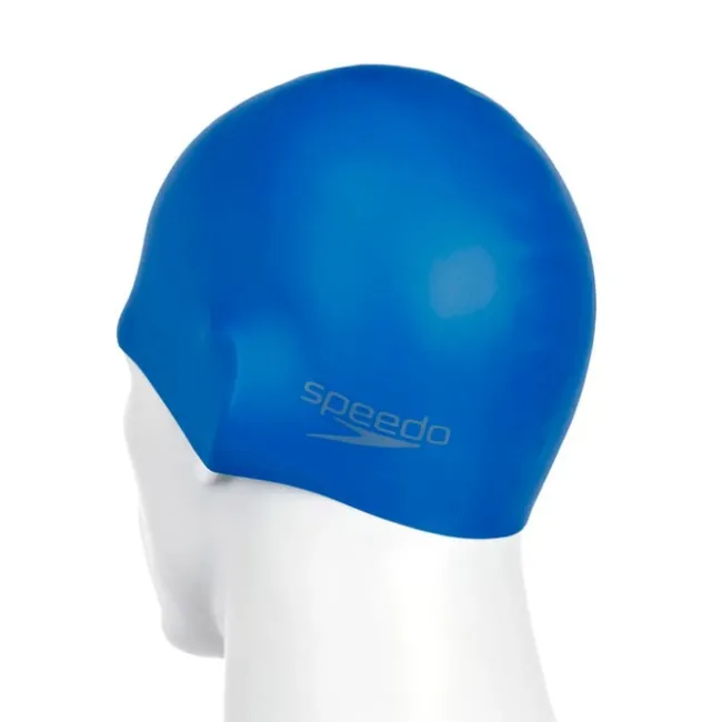 Speedo - casca inot silicon - Plain Moulded - Albastru neon