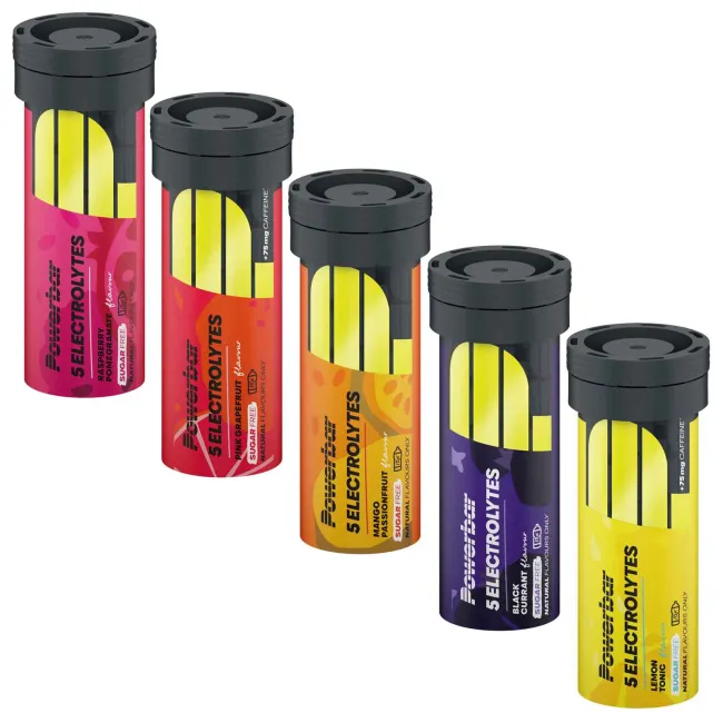 Powerbar - pastile efervescente hidratare si mineralizare 5 Electrolytes, aroma coacaze negre - cutie 10x 4.2g