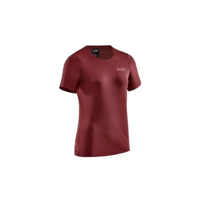 CEP - tricou tehnic - run shirt short sleeve W - dark red