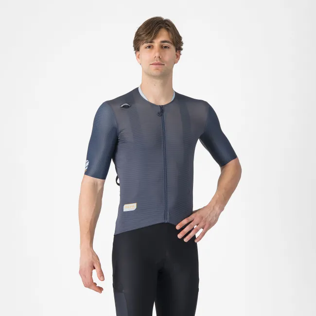 Castelli - tricou ciclism maneca scurta race fit - Unlimited Pro Jersey - 18-35 gr C - albastru | portocaliu