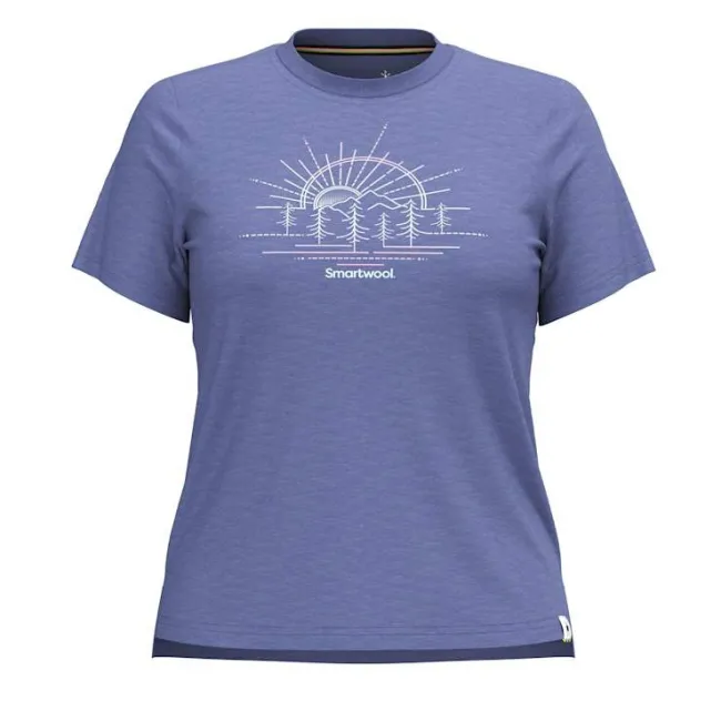 Smartwool - tricou merino - Mountain Sol Short Sleeve Graphic Tee W - Albastru