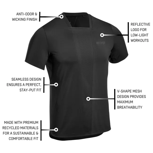 CEP - tricou tehnic femei - the run shirt short sleeve v4 - white