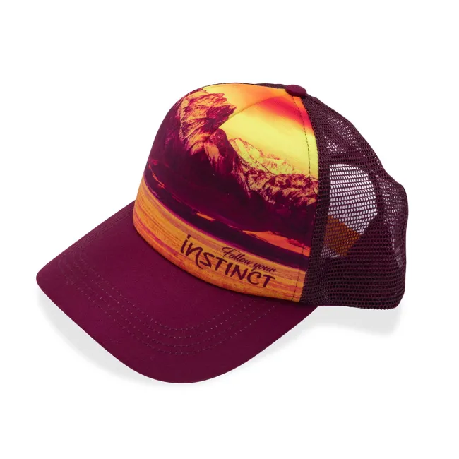 Instinct - Sapca Trucker Horizon - visiniu portocaliu