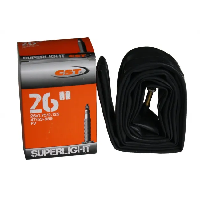 CST - camera bicicleta 26" Superlight 26x1.75/2.125 - 47/53-559 - valva presta FV 35mm