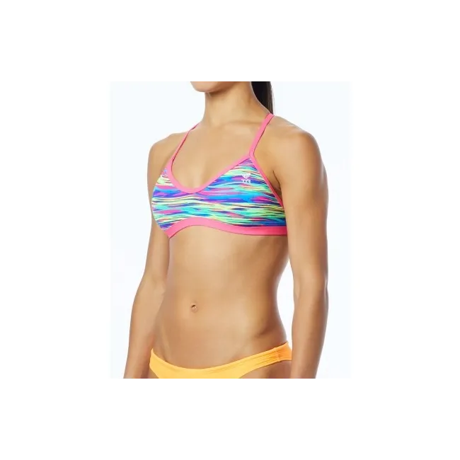 TYR - bustiera - Bonzai Crosscut Tieback Top W - blue multi
