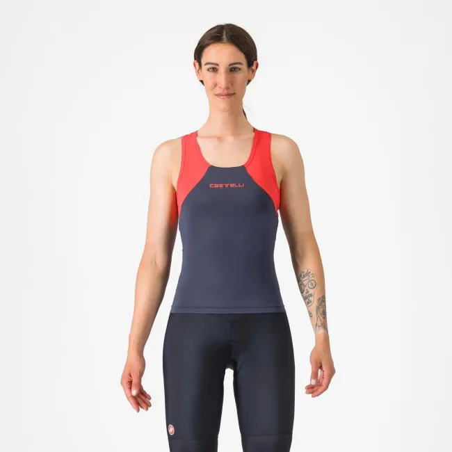 Castelli - maiou ciclism - Sole W Top - bleumarin | rosu