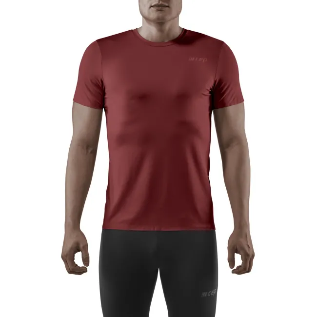 CEP - tricou tehnic - run shirt round neck short sleeve - dark red