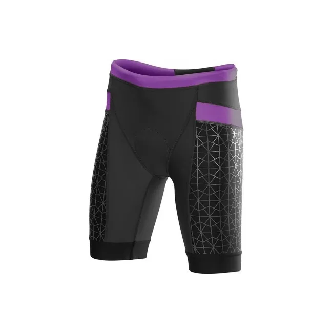 TYR - FEMALE 8IN COMP TRI SHORT - Negru Mov