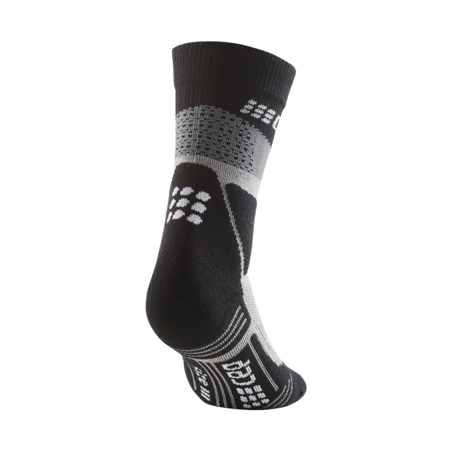CEP - sosete compresie medii - max cushion hiking merino mid-cut - grey I black