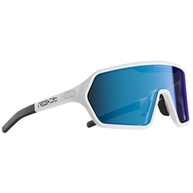 Ochelari de soare electro fotocromatici React Swiss REV SKY - lentila albastra si rama alba - masura S