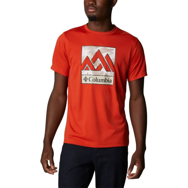 Columbia - Tricou Barbati Columbia Zero Rules Short Sleeve Graphic Shirt - rosu