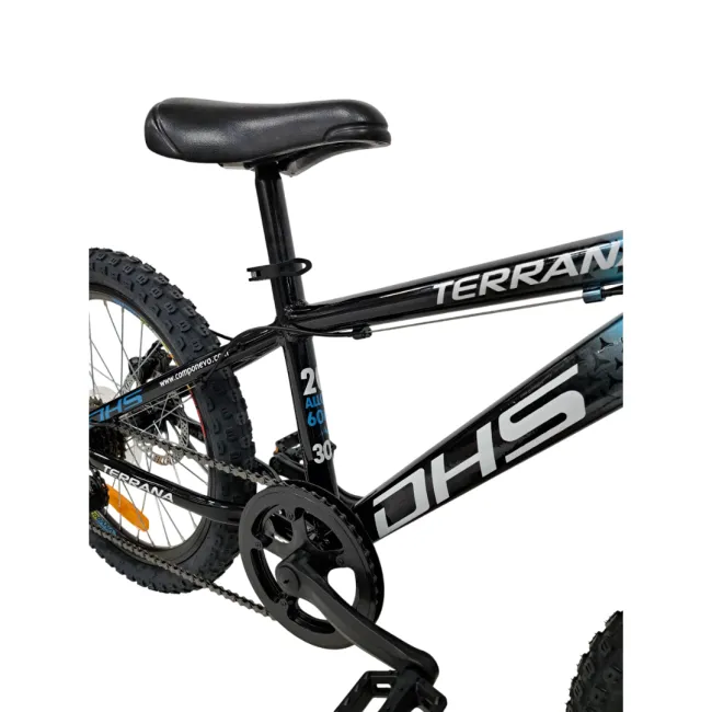 Bicicleta Copii Dhs Terrana 2023, model 2026 - 20 Inch, Negru-Albastru