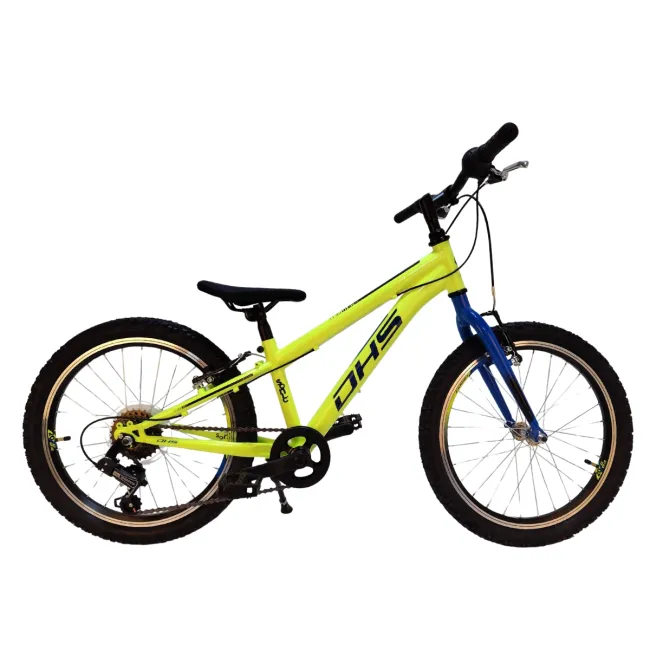 Bicicleta Copii DHS Sonic - 20 inch, Galben-Albastru