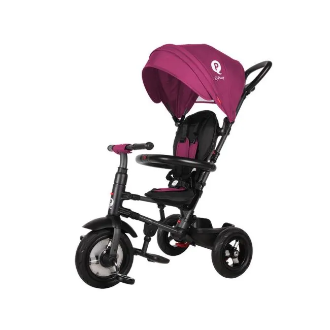 Tricicleta cu roti de cauciuc Qplay Rito Rubber Violet