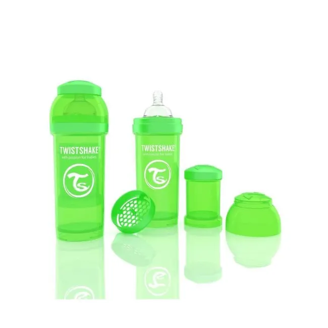 Biberon Twistshake Anti-Colici - 260 Ml - Verde