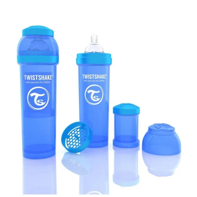 Biberon Twistshake Anti-Colici - 330 Ml - Albastru
