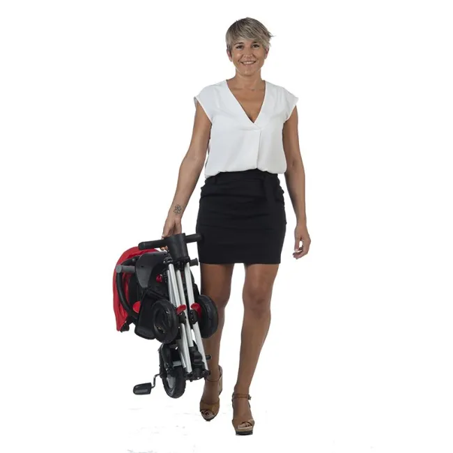 Tricicleta Ultrapliabila QPlay Nova Rubber - Rosu