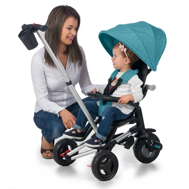 Tricicleta Ultrapliabila QPlay Nova Rubber - Turcoaz