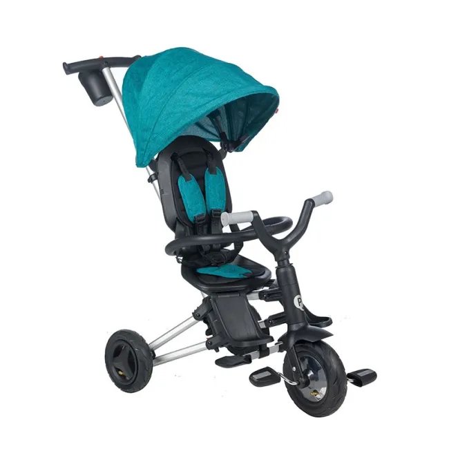 Tricicleta Ultrapliabila QPlay Nova Rubber - Turcoaz