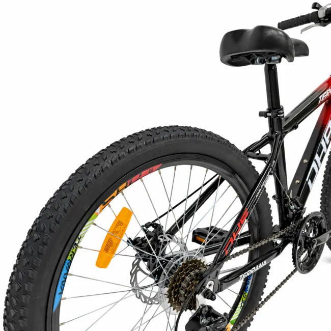 Bicicleta Copii Dhs Terrana 2423, model 2026 - 24 Inch, Rosu-Negru
