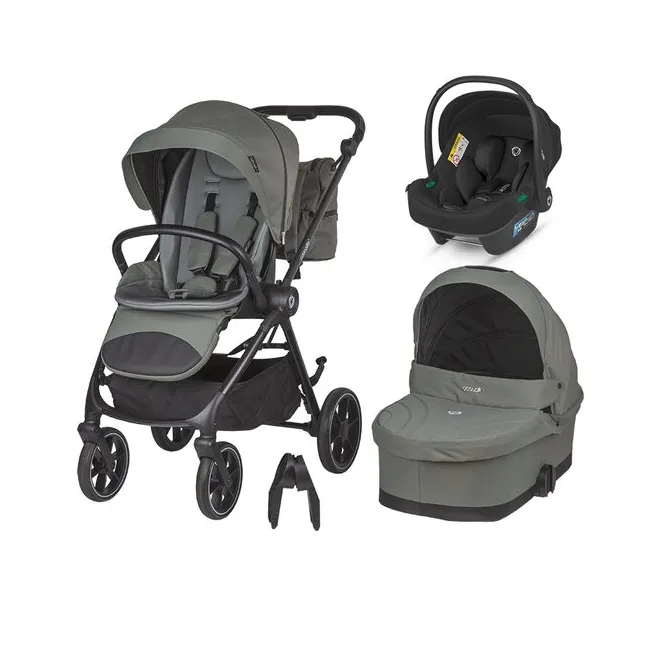 Carucior modular 2in1 Coccolle Serry Moss green+ Scoica auto iSize Coccolle Knox Black
