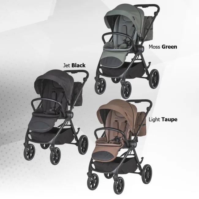 Carucior modular 2in1 Coccolle Serry Moss green+ Scoica auto iSize Coccolle Knox Black