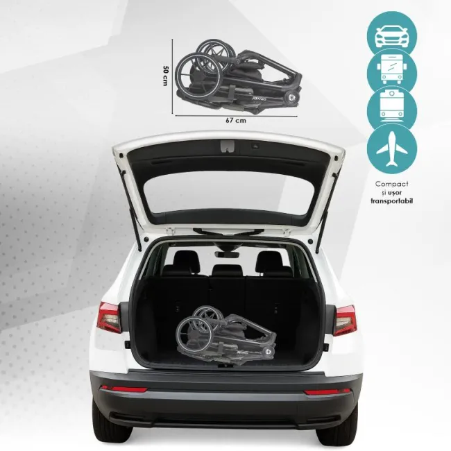 Carucior modular 2in1 Coccolle Serry Moss green+ Scoica auto iSize Coccolle Knox Black