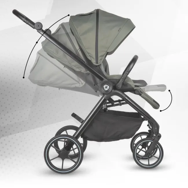 Carucior modular 2in1 Coccolle Serry Moss green+ Scoica auto iSize Coccolle Knox Black