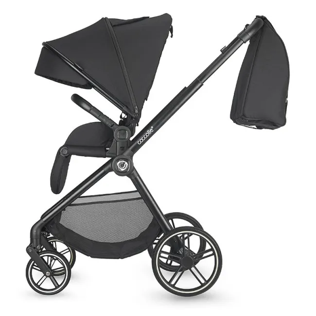 Carucior modular 4in1 Coccolle Lissia Anthracite cu Scoica auto iSize Coccolle Knox Black si Baza isofix iSize Coccolle Knox