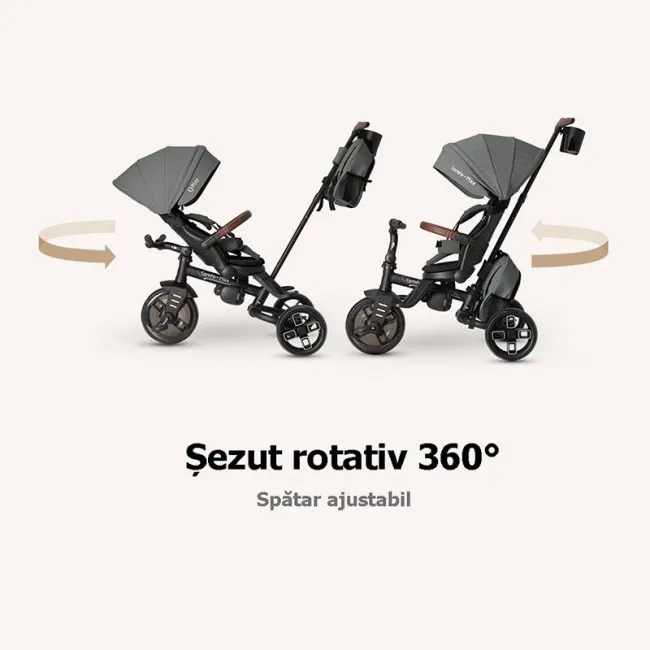 Tricicleta ultrapliabila Qplay Comfo Max Gri