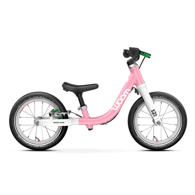 Bicicleta copii Woom GO 1 cu roti 12" powder pink