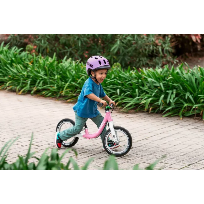 Bicicleta copii Woom GO 1 cu roti 12" powder pink