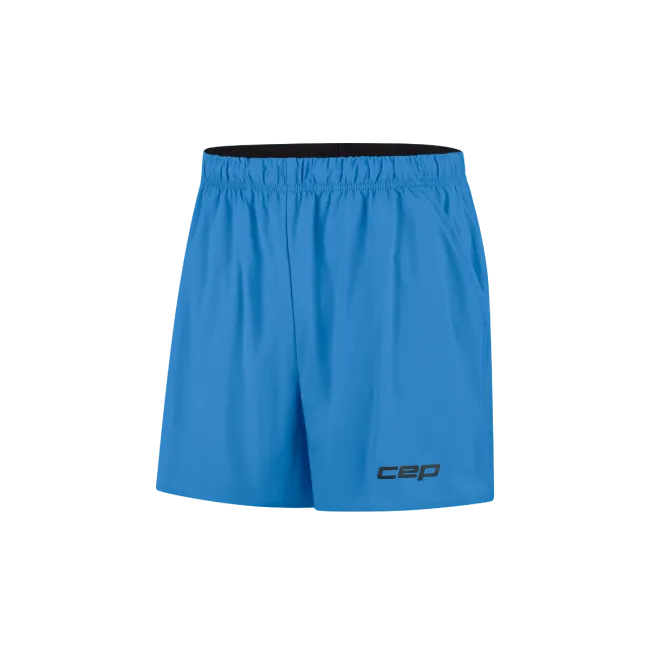 Pantaloni scurți alergare CEP Core Run Loose Fit - albastru | rezistenți vânt