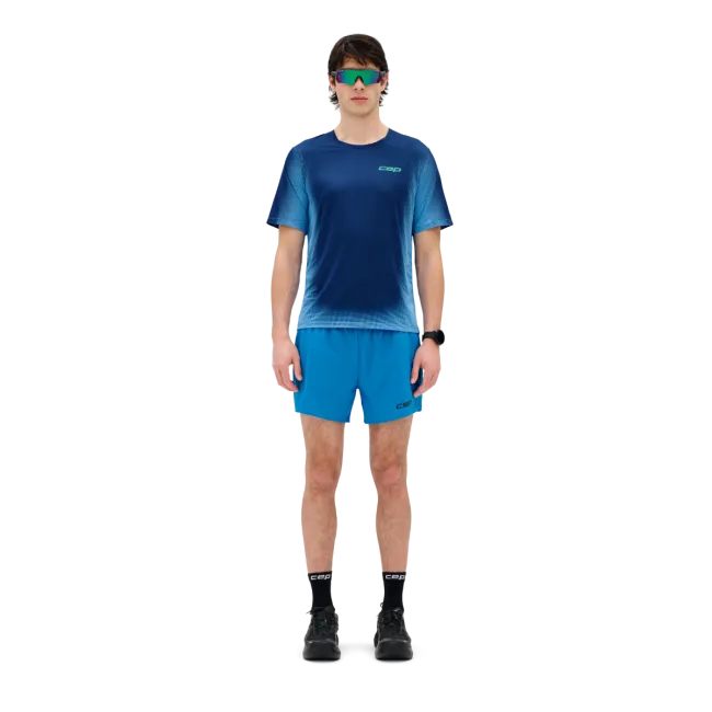 Pantaloni scurți alergare CEP Core Run Loose Fit - albastru | rezistenți vânt