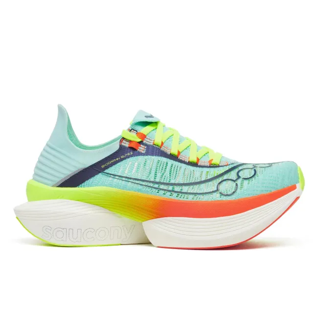 Pantofi alergare Saucony Endorphin Elite 2 - Splash | Fire | placă carbon