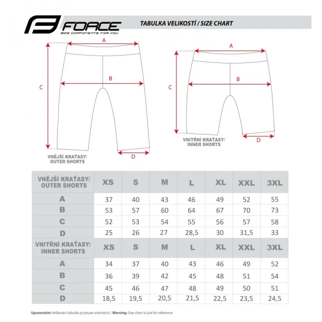 Pantaloni Force Blade MTB cu sub-pantaloni cu bazon rosu S
