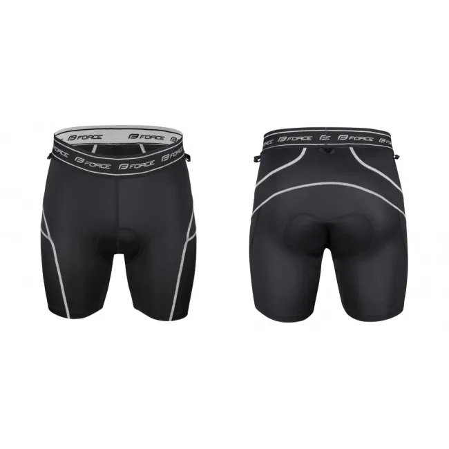 Pantaloni Force Blade MTB cu sub-pantaloni cu bazon Negru M