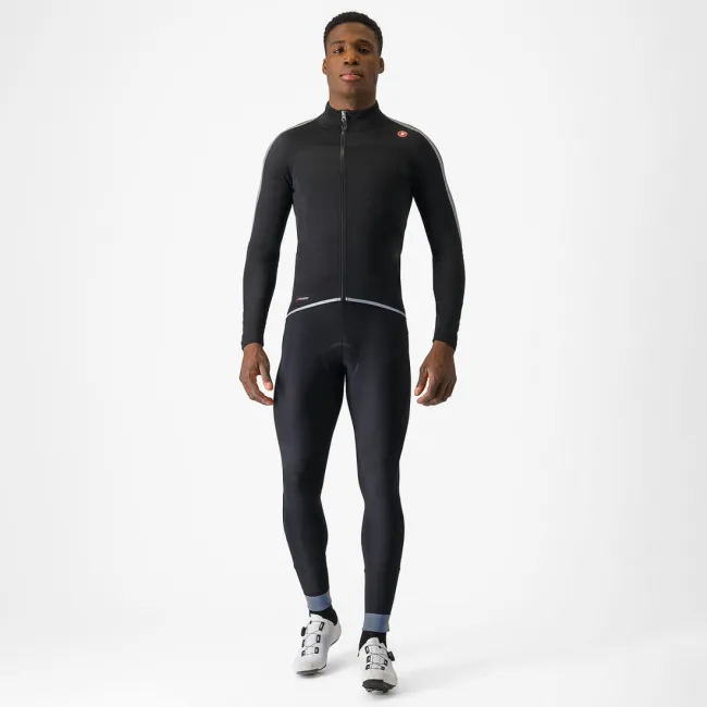 Jacheta de ploaie Castelli Ultra Rain Cape, pentru barbati, negru/argintiu reflex, XXL