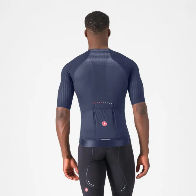 Tricou cu maneca scurta Castelli Aero Race 8S, pentru barbati, albastru belgian, M