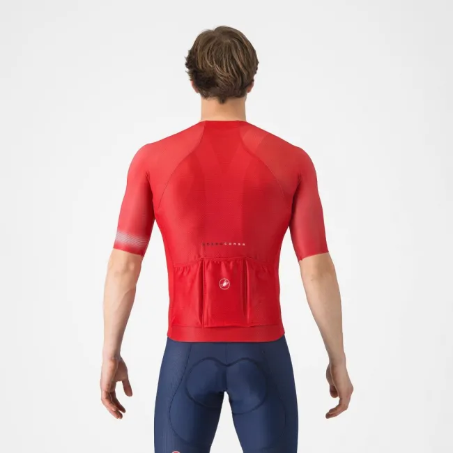Tricou cu maneca scurta Castelli Climbers A/C, pentru barbati, rosu/negru, M