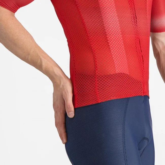 Tricou cu maneca scurta Castelli Climbers A/C, pentru barbati, rosu/negru, M