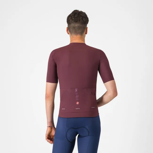 Tricou cu maneca scurta Castelli Premio EVO, pentru barbati, visiniu inchis, S