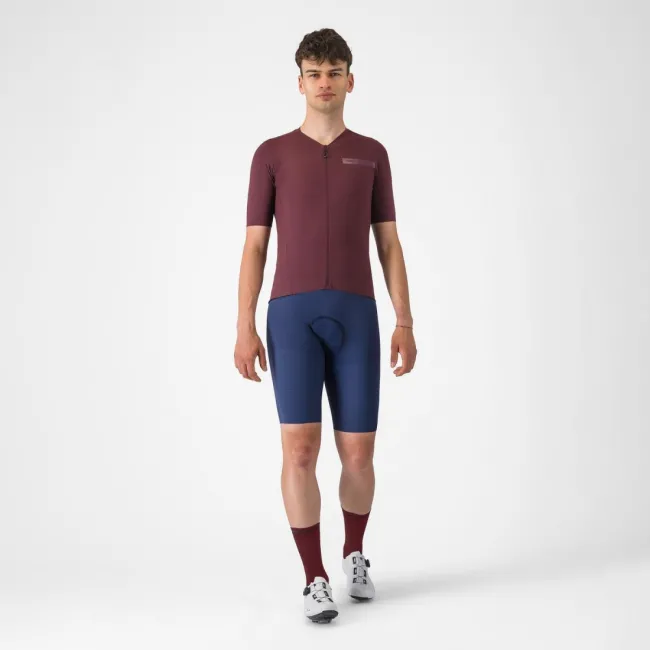 Tricou cu maneca scurta Castelli Premio EVO, pentru barbati, visiniu inchis, XL
