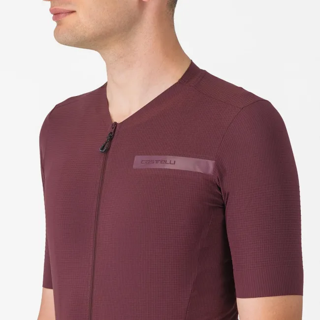 Tricou cu maneca scurta Castelli Premio EVO, pentru barbati, visiniu inchis, XL